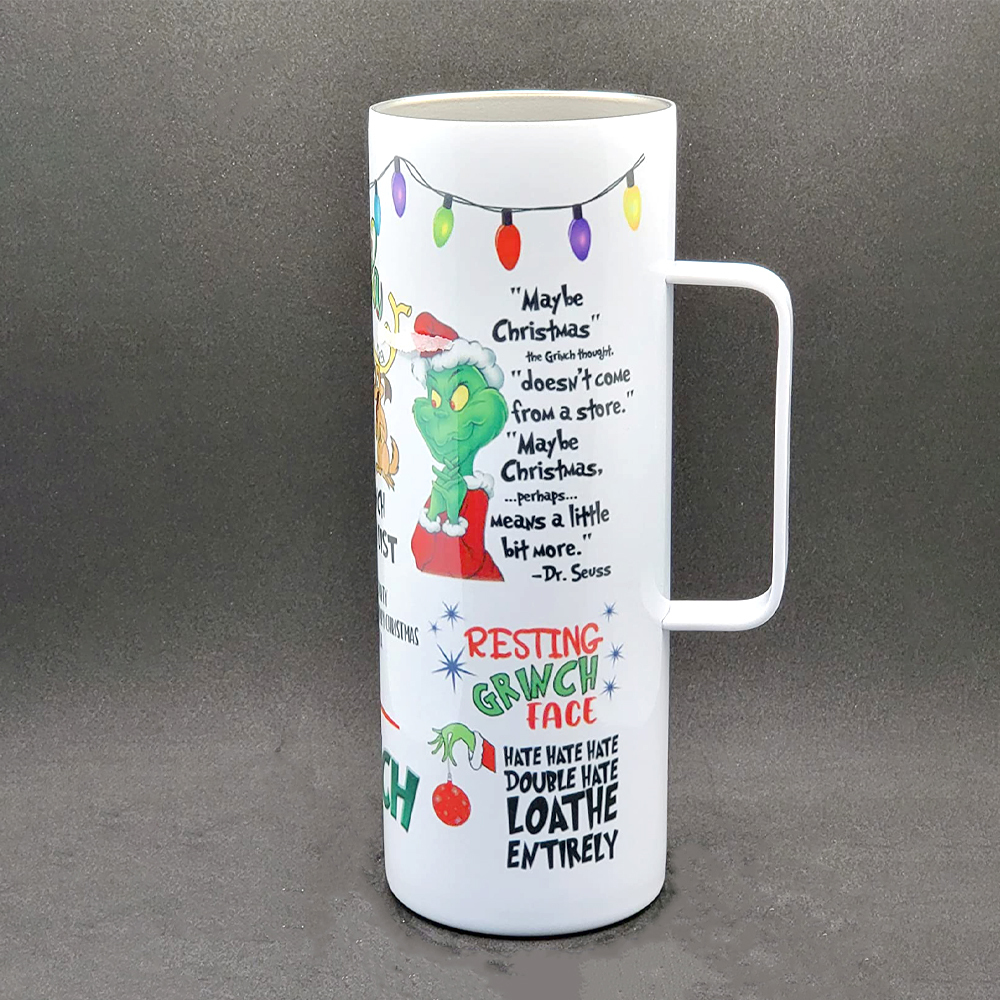 US RTS 20oz  skinny Stainless Steel Sublimation Mugs Travel Coffee Mug with Handle