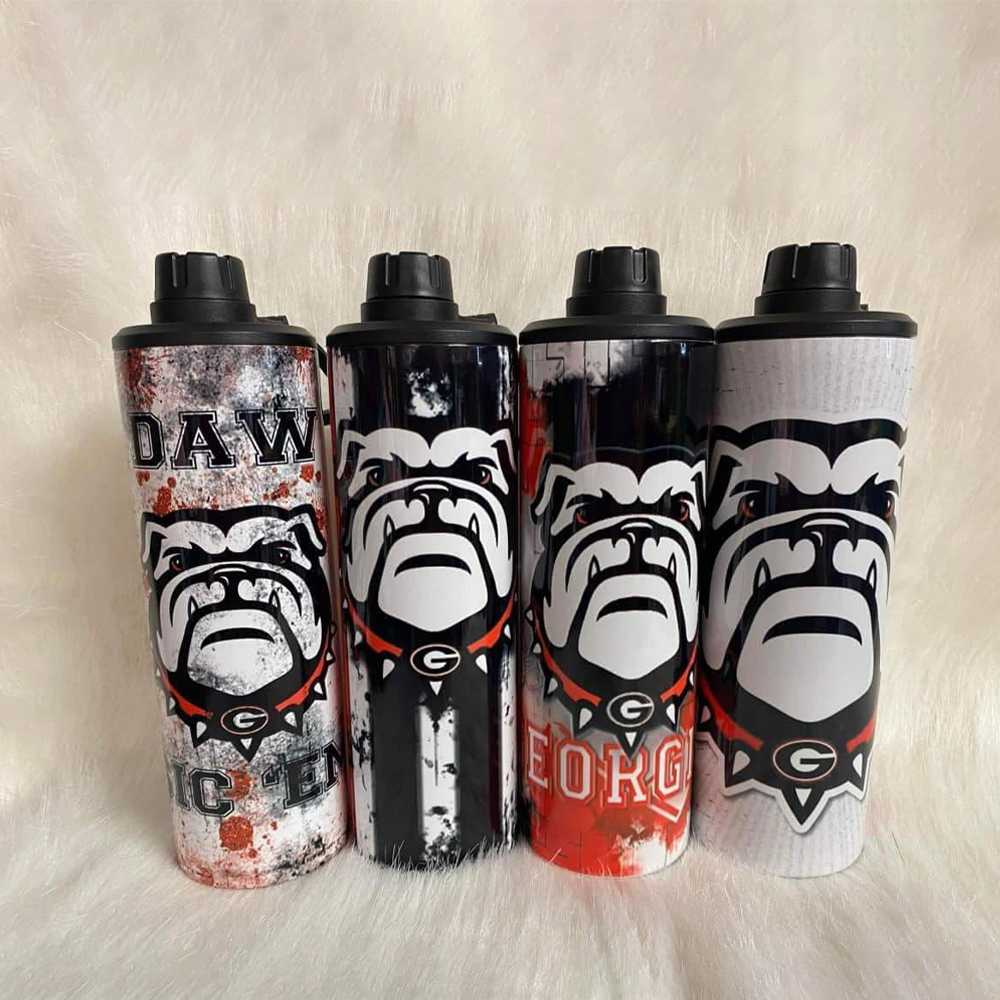 US Warehouse 20oz Blank Sublimation White Straight Dual Lids Tumbler With Handle Lid And Slide Lid