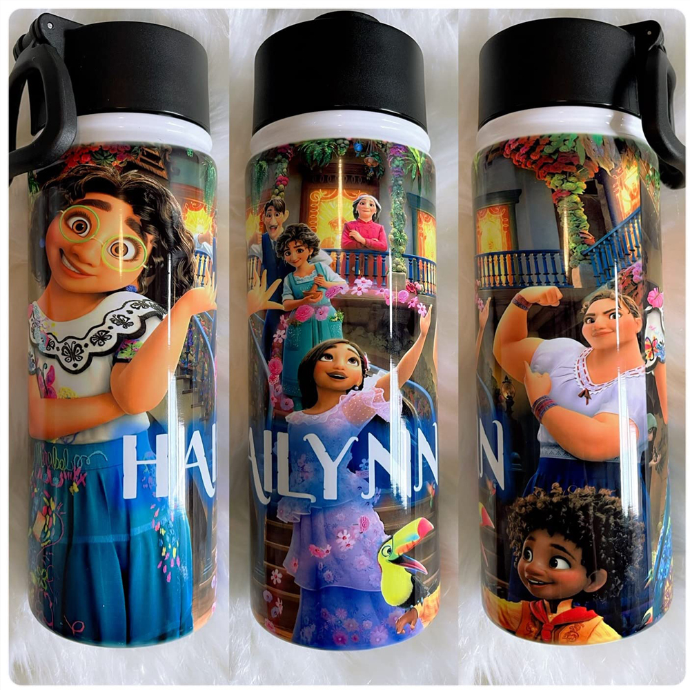 Sublimation Blank Tumbler 22 OZ Sports Wide Mouth Stainless Steel Water Bottle Vacuum Flask with Straw and Portable Handle for Tumbler Press Machine Sublimation Print