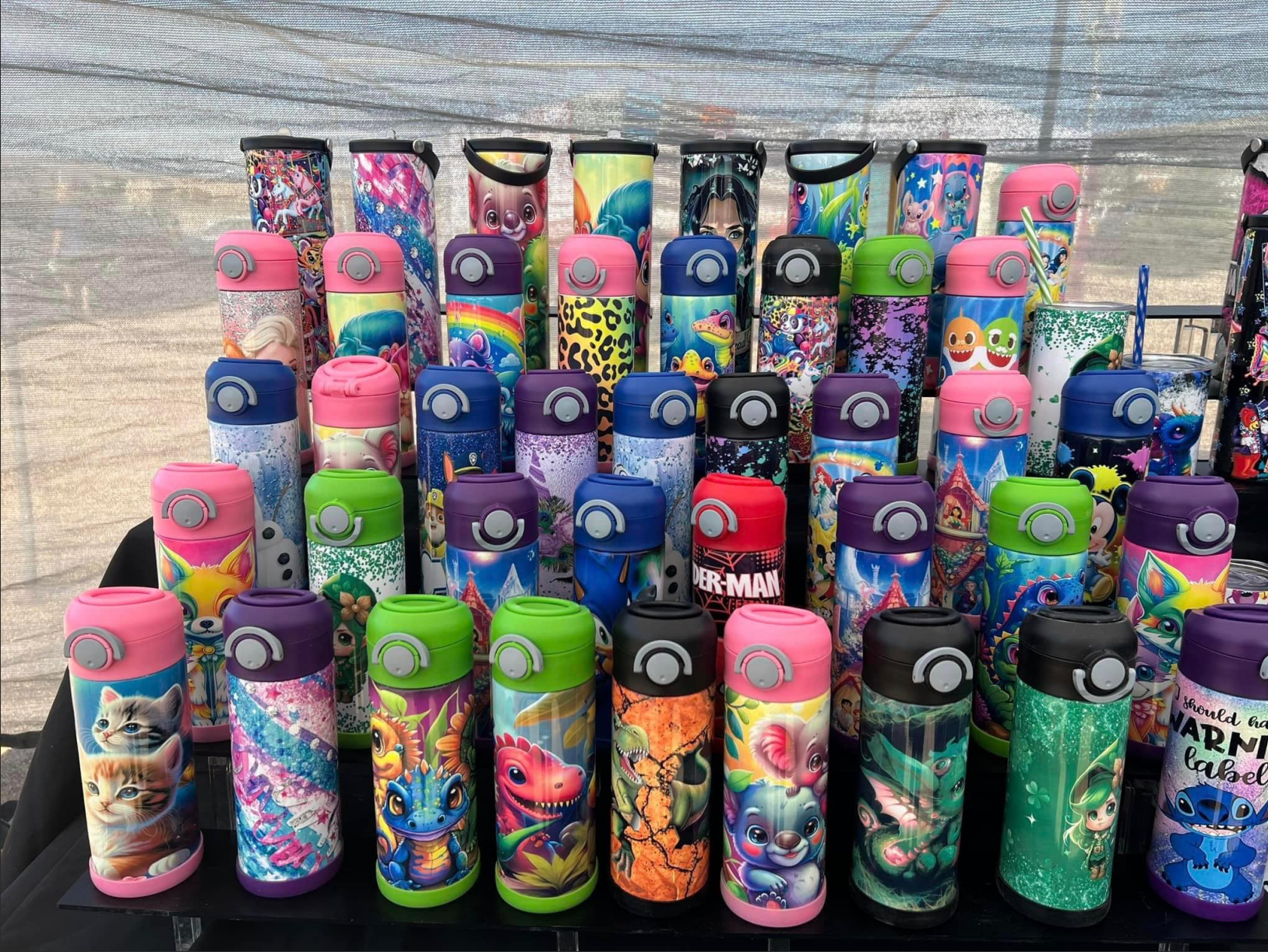 25 Packs US Warehouse12oz Kids Bounce Lid Cup Sublimation Blank Tumbler Stainless Steel Pea Cup Bouncing Cup Portable Lock Vacuum Insulated Water Bottles