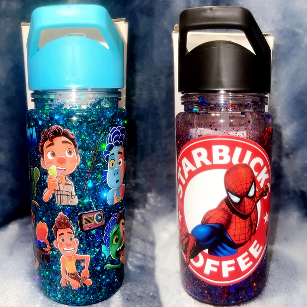 US Warehouse 10oz  Double Walled Plastic Bottles For Snow Globes With Pre Drilled Hole And Plug
