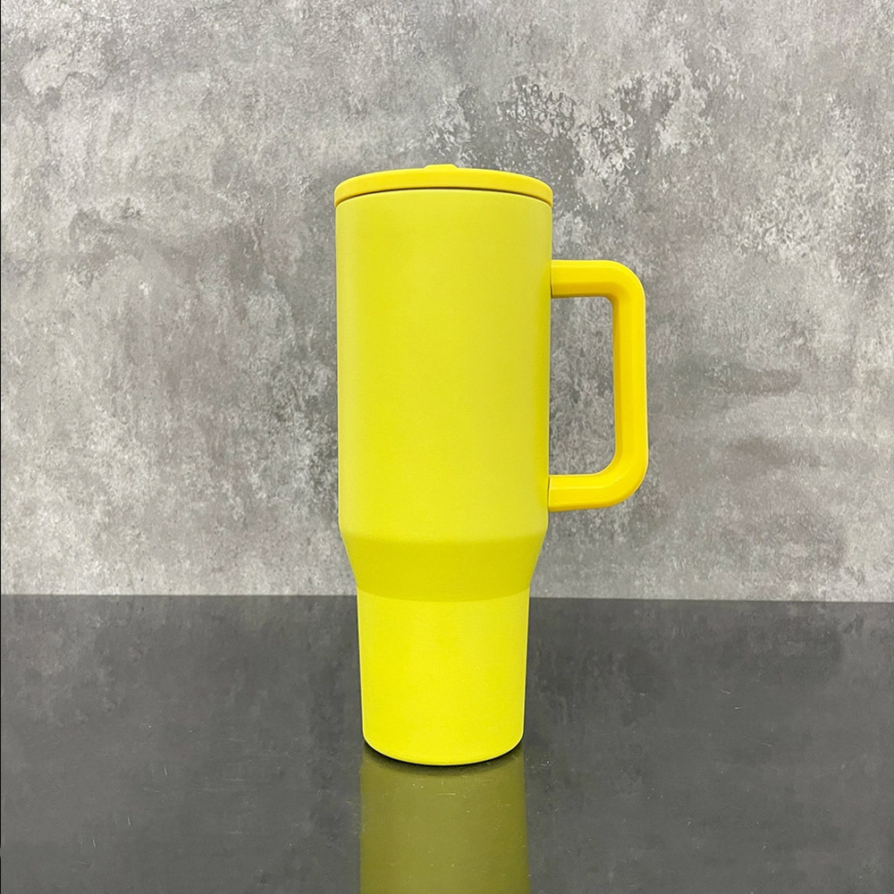 USA Warehouse 40oz Macaron Colored Blank Sublimation Flip Straw Tumblers With Leak Proof Lids