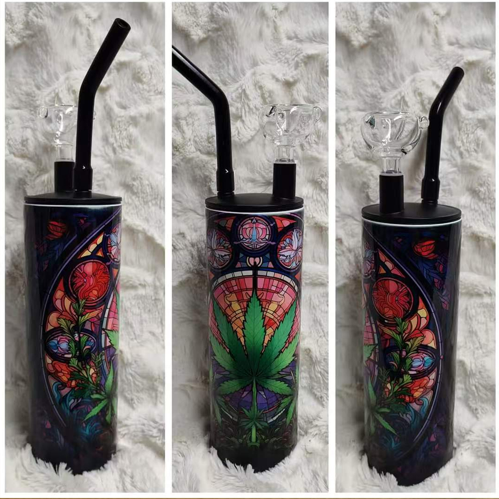 Sublimation Blank US RTS 20oz Hookah Smoke Tumbler Skinny with Glass Ball