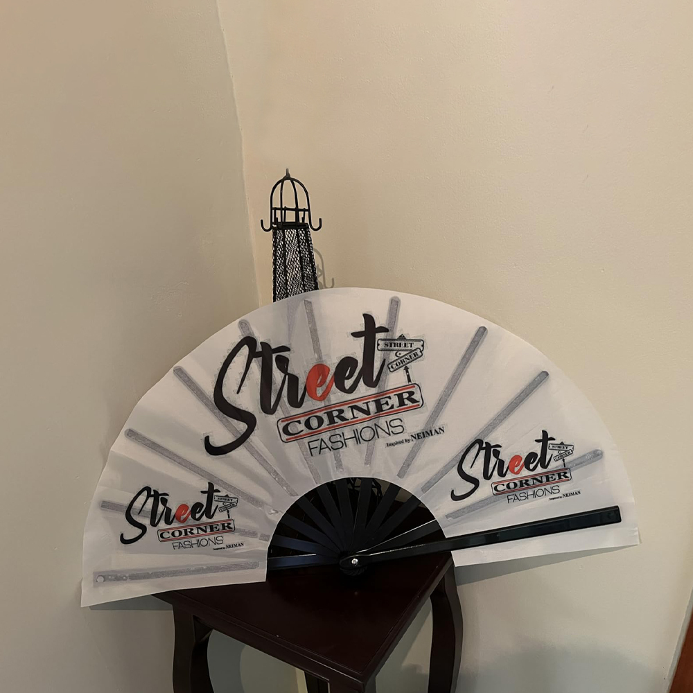 13inch Sublimation Clack Fan Blanks Heat Transfer Printing for Dancing, Wedding Preference (Black)
