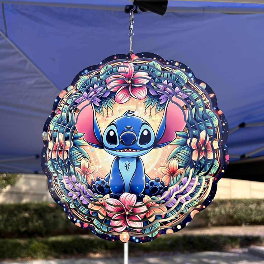 10inch Round Sublimation Aluminum Metal Hanging Wind Spinners Blanks for Yard Garden Indoor Outdoor Porch Decoration