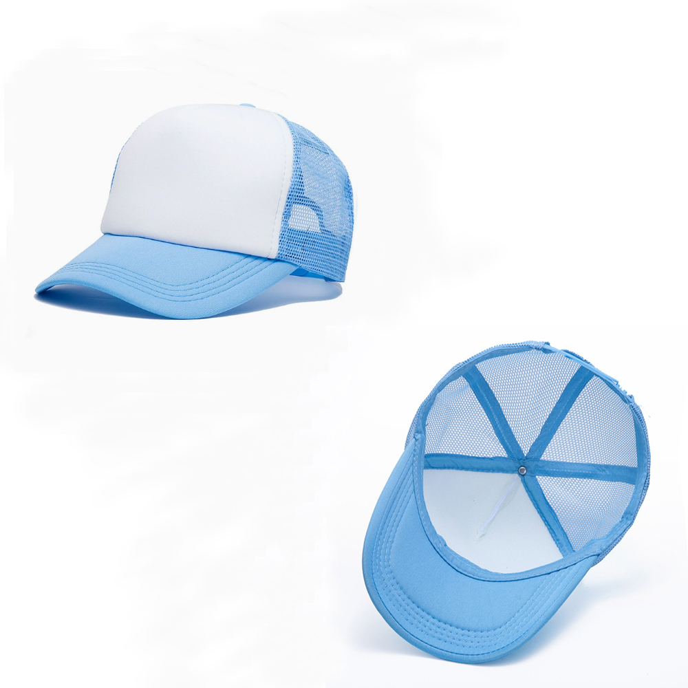 Sublimation Blank Polyester Mesh Cap Mesh Trucker Summer Mesh Cap