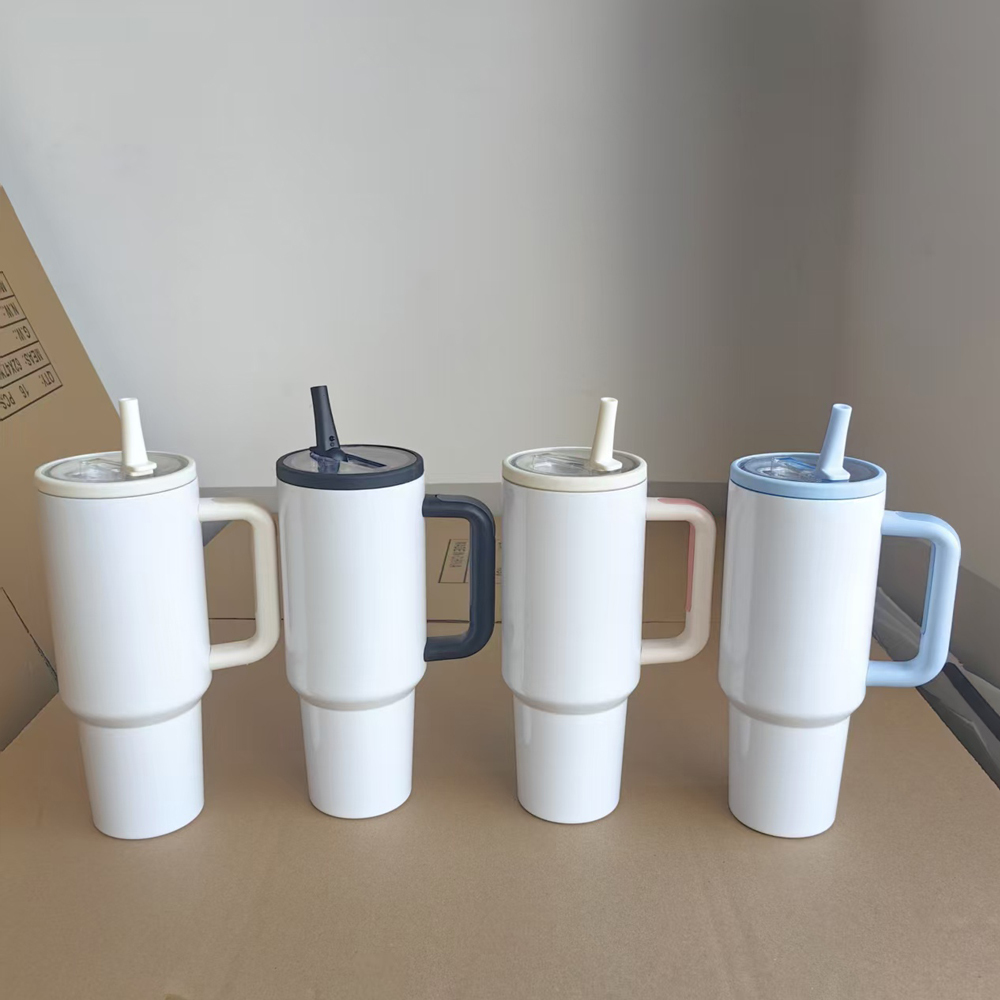 16 pack China 40oz Gen 4.0 sublimation white with color lids and leak proof lids Mug Stainless Steel