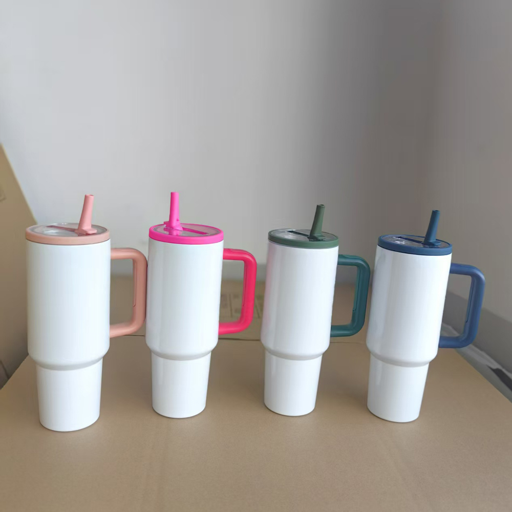16 pack China 40oz Gen 4.0 sublimation white with color lids and leak proof lids Mug Stainless Steel
