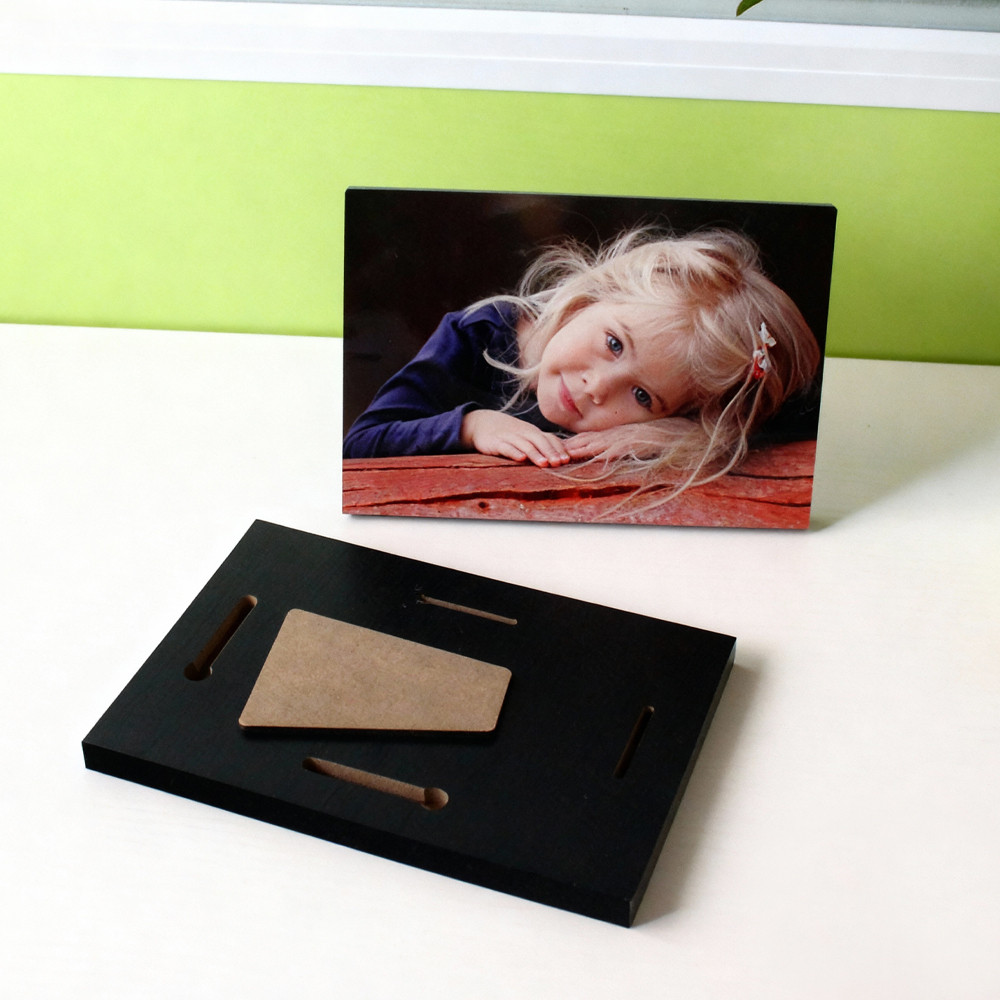 Sublimation Photo Frames Blanks 11" x 14" MDF Picture Frame With Brackets, Customizable Wall Hanging Sign for Home Decor with Hanging Holes