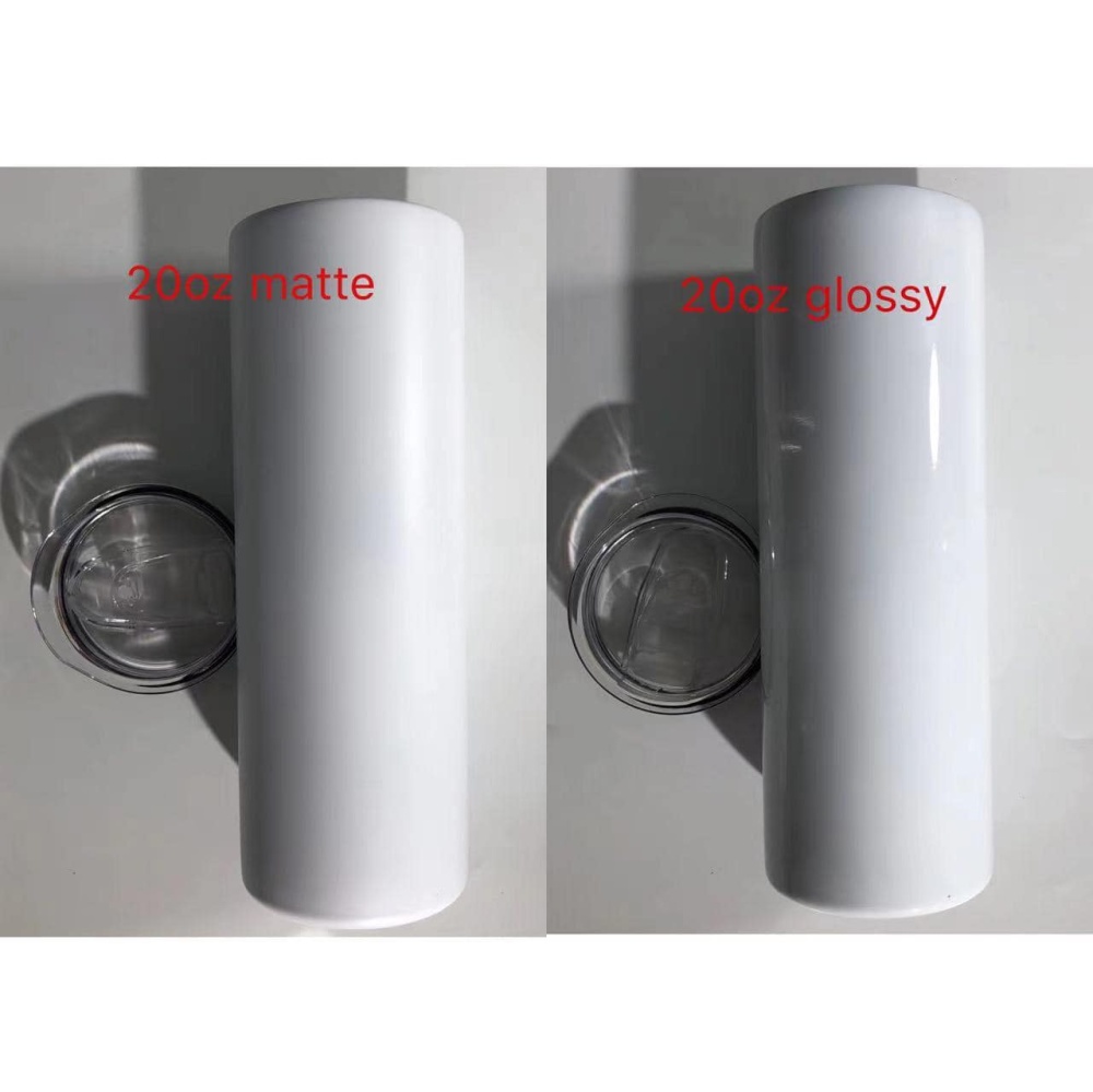 25 pack US RTS Flat edge 20oz Sublimation Straight Matte Tumbler Free Shipping