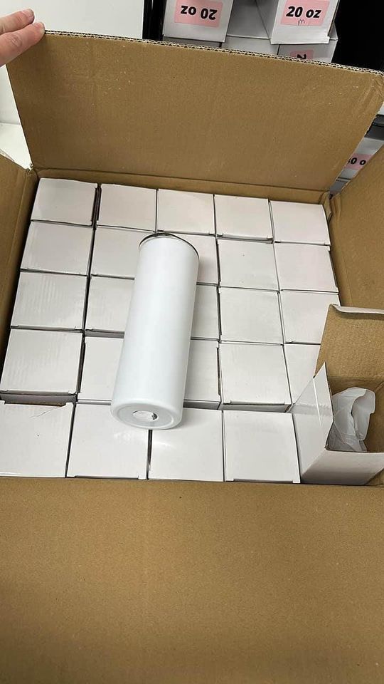 25 pack US RTS Flat edge 20oz Sublimation Straight Matte Tumbler Free Shipping