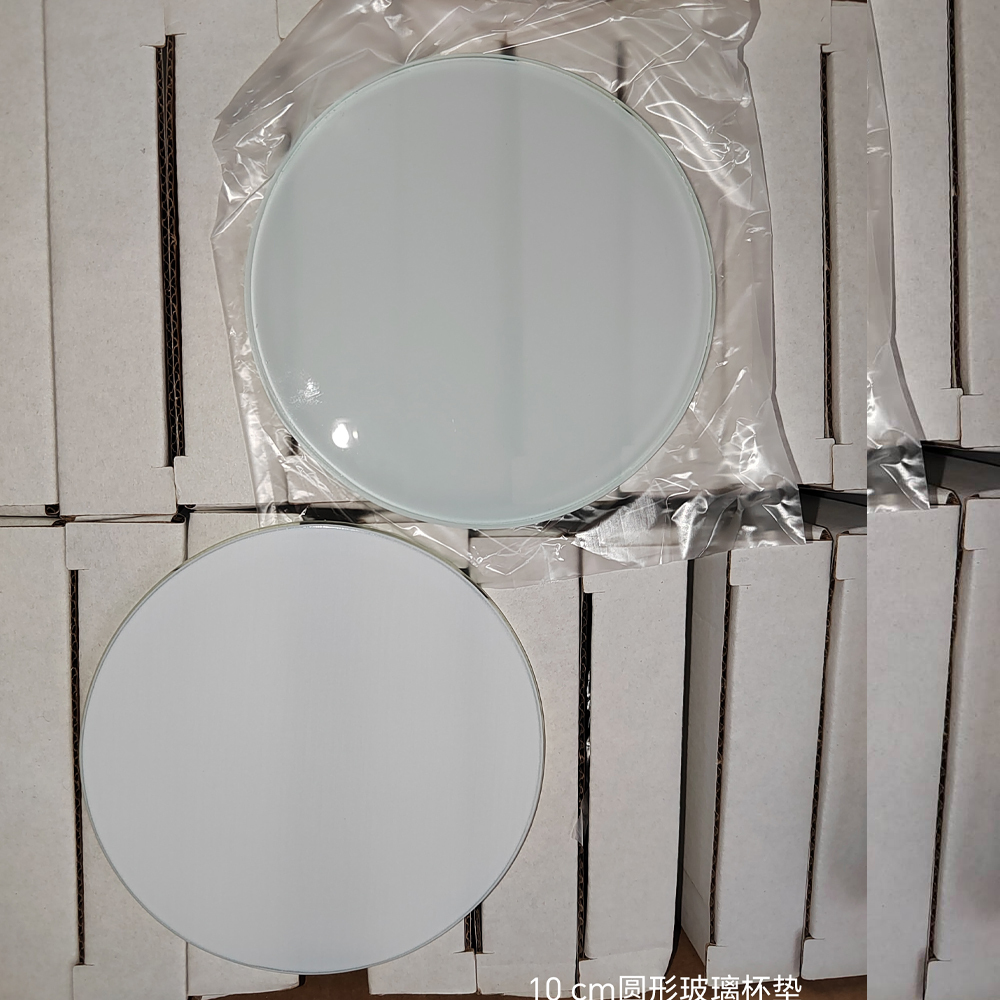 120 Pack Coaster Sublimation Blank Glass Coaster Diameter 3.9 in Round or square with Foot Pads for Heat Press Transfer Printing