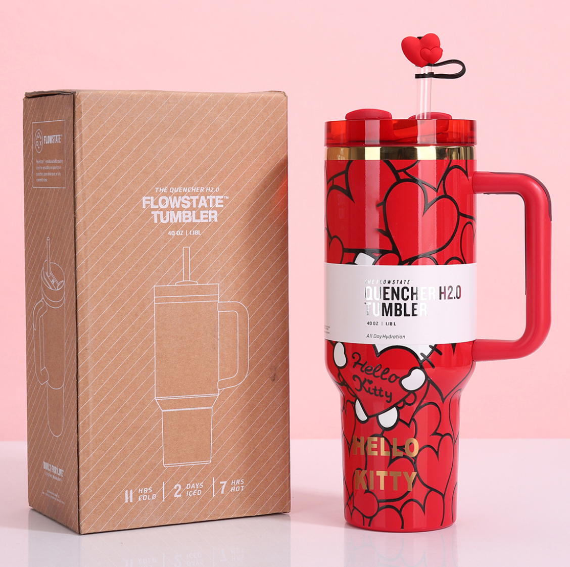 40oz Mug with log Valentine's Day gift. Free shipping. Available in gift box or regular size.