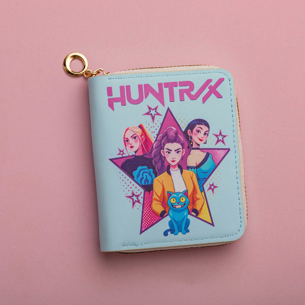 Girls' Wallet with Keychain Clip - Cute Cartoon Coin Purse and Small Pink Pouch