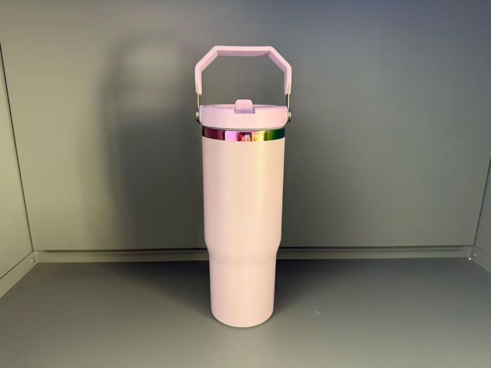 20pack US warehouse 30oz Rainbow Plated Flip Tumblers with Handle Lid for Laser Free Shipping