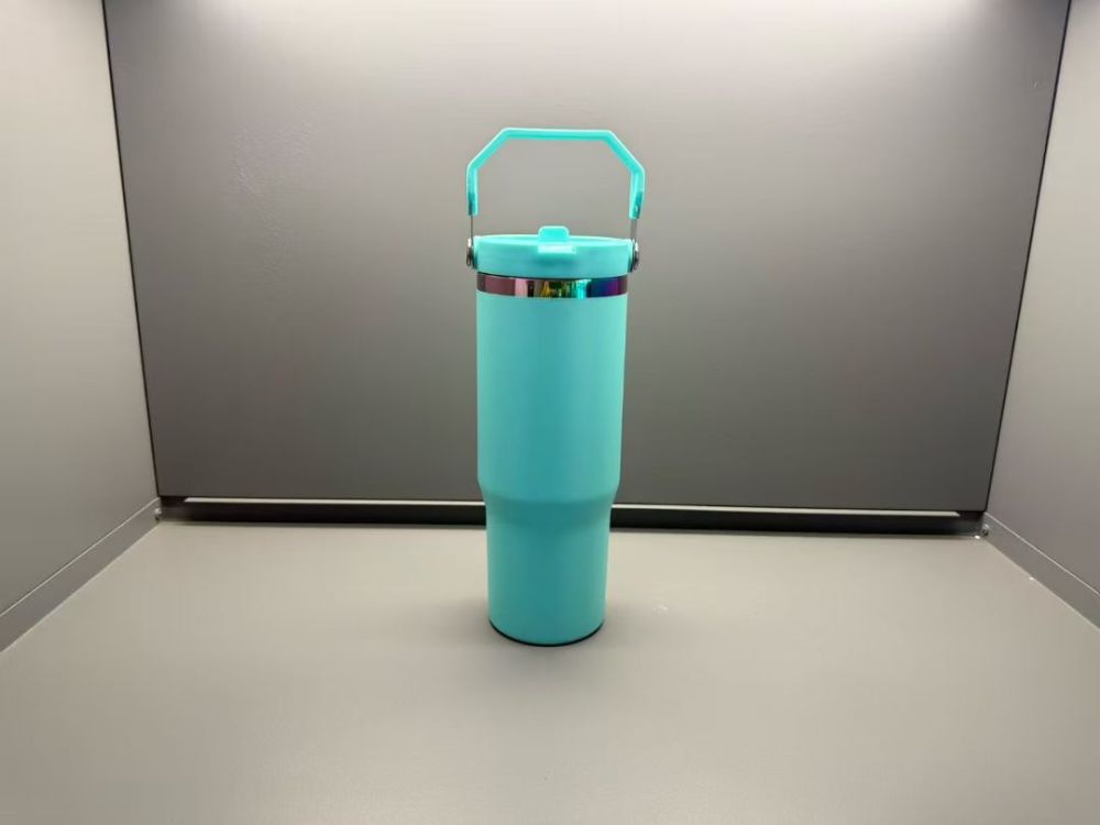 20pack US warehouse 30oz Rainbow Plated Flip Tumblers with Handle Lid for Laser Free Shipping