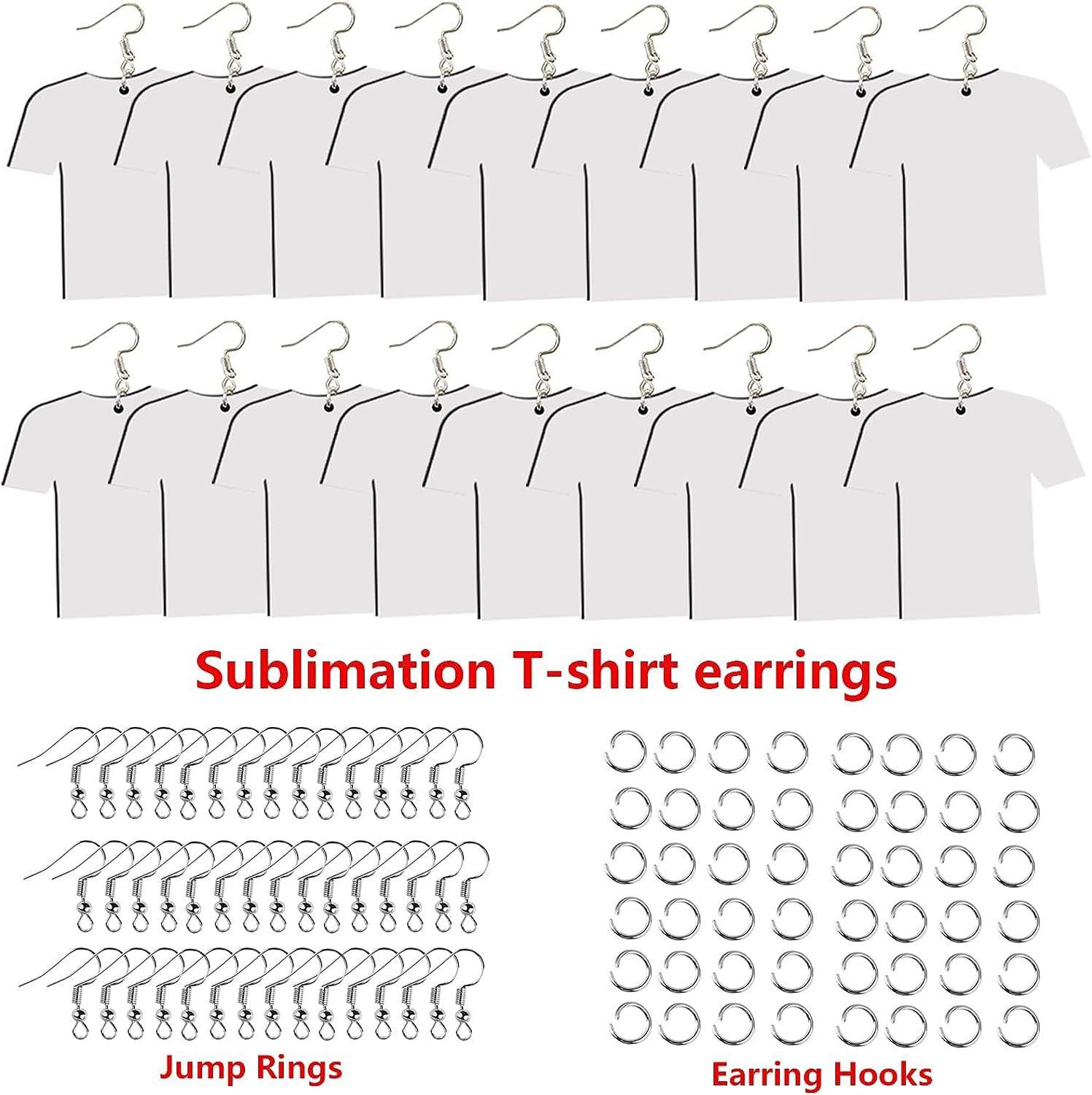 Double side Sublimation blank jewelry earrings, MDF medium-density fiberboard wood bead earrings, pendants, and football jersey earrings.