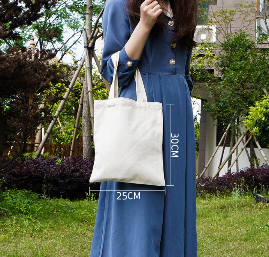 Canvas Bag Premium Canvas Reusable Tote Gift Bags,Made of Natural Canvas with Handle,Work,DIY,Shopping,Custom logos are available.