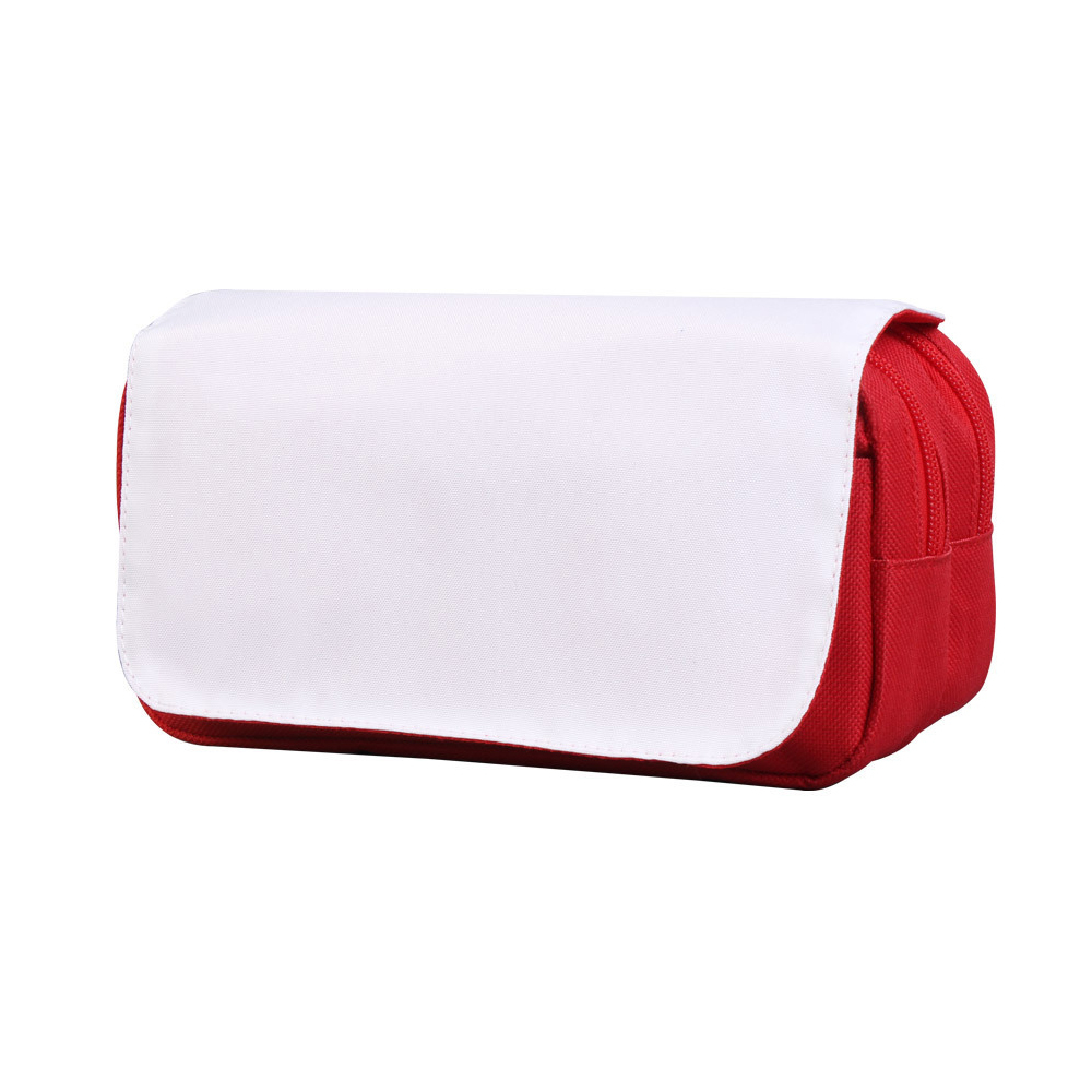 Sublimation Printable Blank Pencil Case Pen Bag Multi-purpose Cosmetic Bag with Zipper DIY Craft Zipper Pouch Blank Makeup Bags Bulk Travel Toiletry Bag for Storage