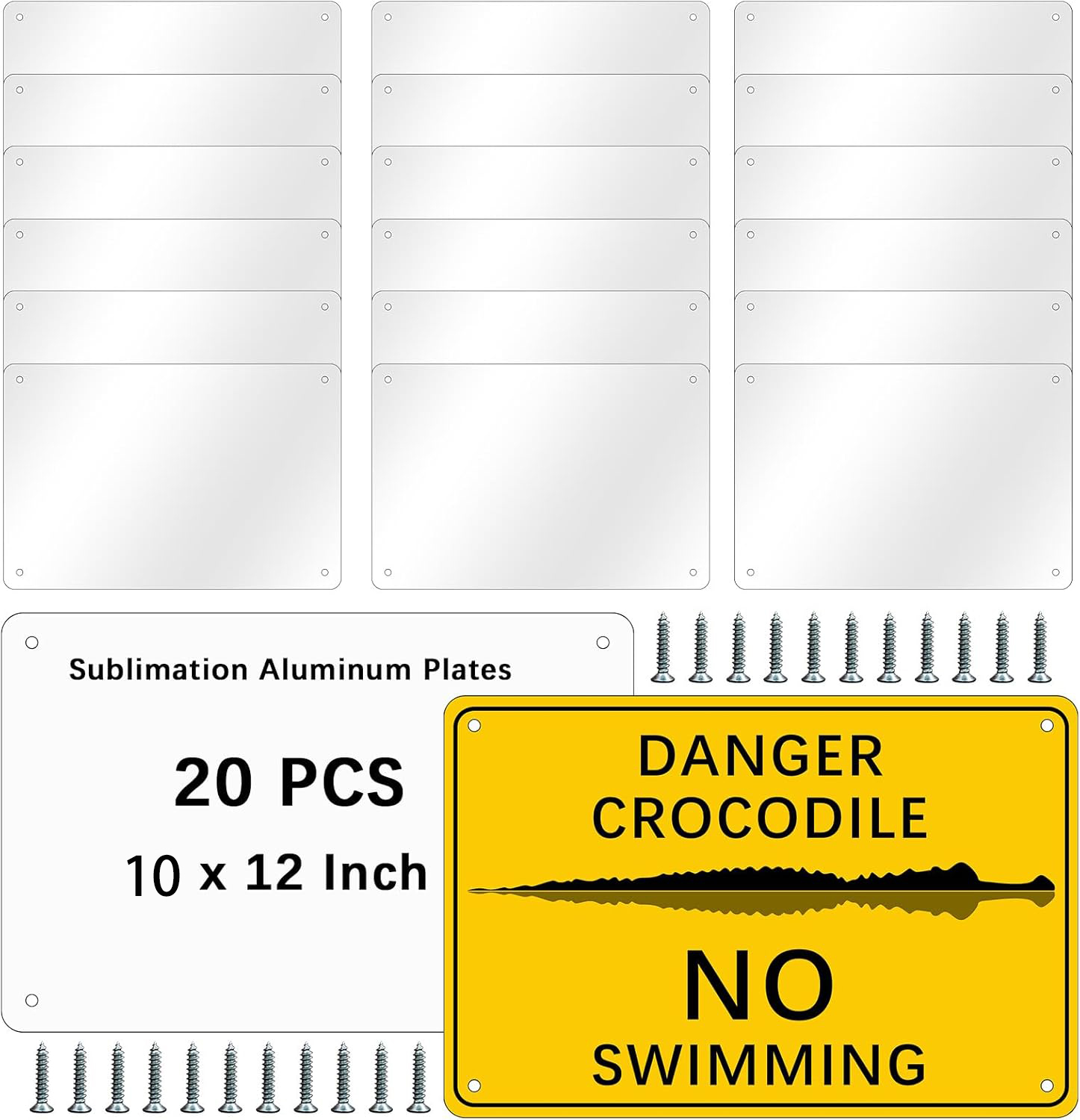 20pack sublimation metal sign blanks,10X12 inch sublimation sign blanks metal signs