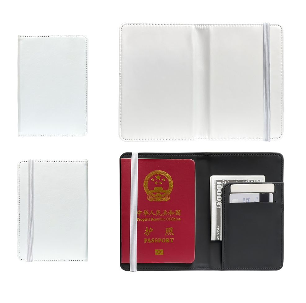 25pack Sublimation Passport Holder Covers PU Leather Heat Transfer Card Travel Wallet DIY Blank Holder Cover for Passport Business Credit Cards Boarding Passes