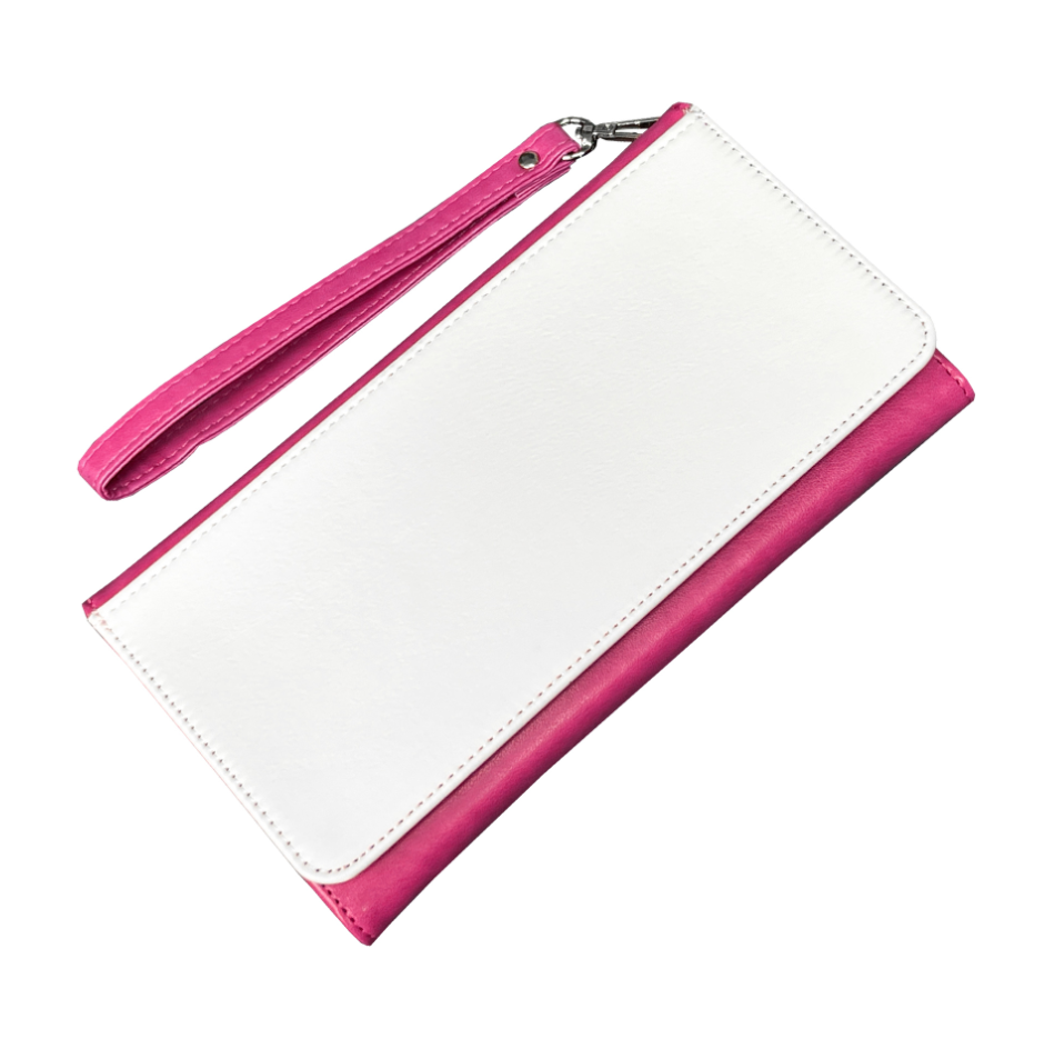 Sublimation Heat Transfer Wallet Blank, Fashion Ladies Leather Wallets, Large Capacity Secure Buckle Leather Clutch Wallet, DIY Craft Long Purse for Women Girl Gift