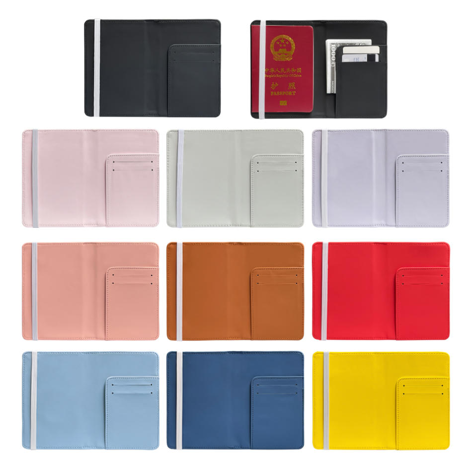 25pack Sublimation Passport Holder Covers PU Leather Heat Transfer Card Travel Wallet DIY Blank Holder Cover for Passport Business Credit Cards Boarding Passes