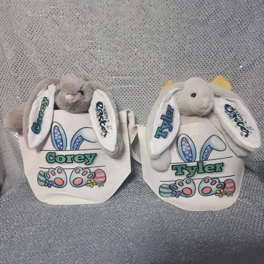 35cm Sublimation Bunny for  Easter– DIY Plush Stuffed Animal with Blank T-Shirt – Personalize with Heat Press, HTV, Vinyl – Easter, Baby Shower, Birthday Gift – Soft RabbitBunny  Easter Gift