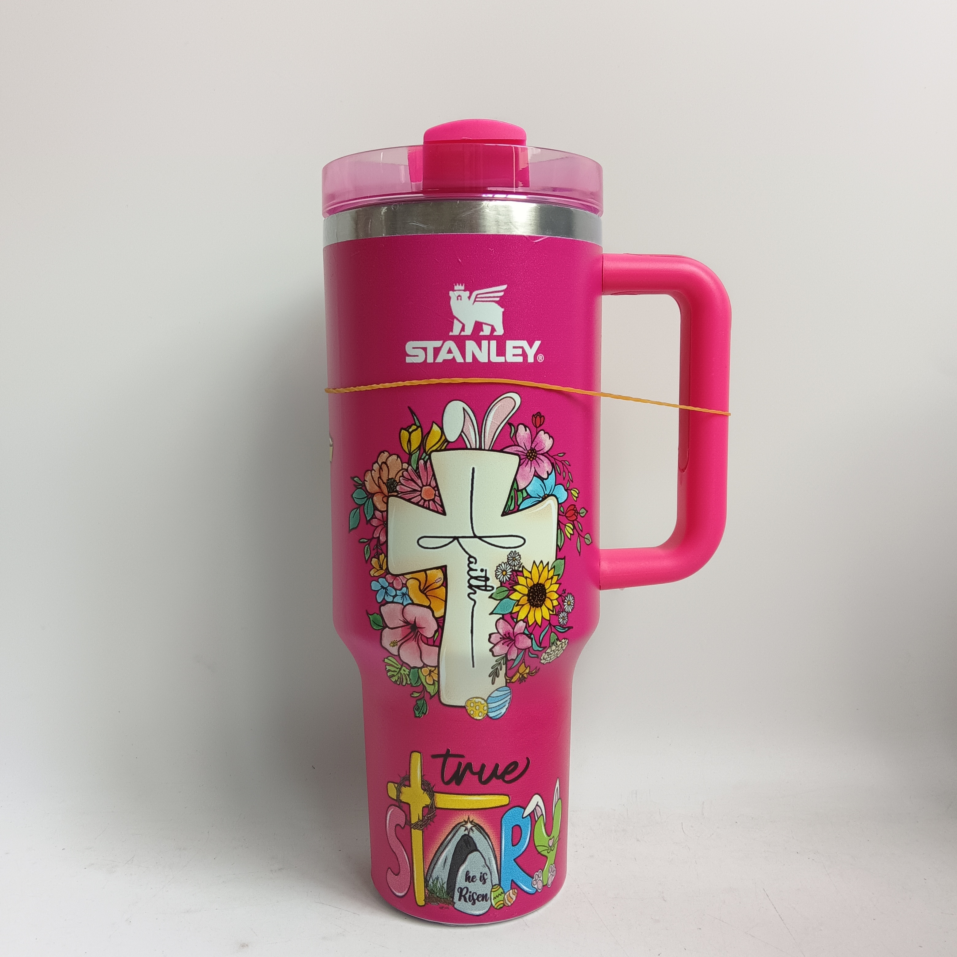 20 Pack China Warehouse Quencher H2.0 Powder Coat 40oz Tumbler with Handle and logo for easter