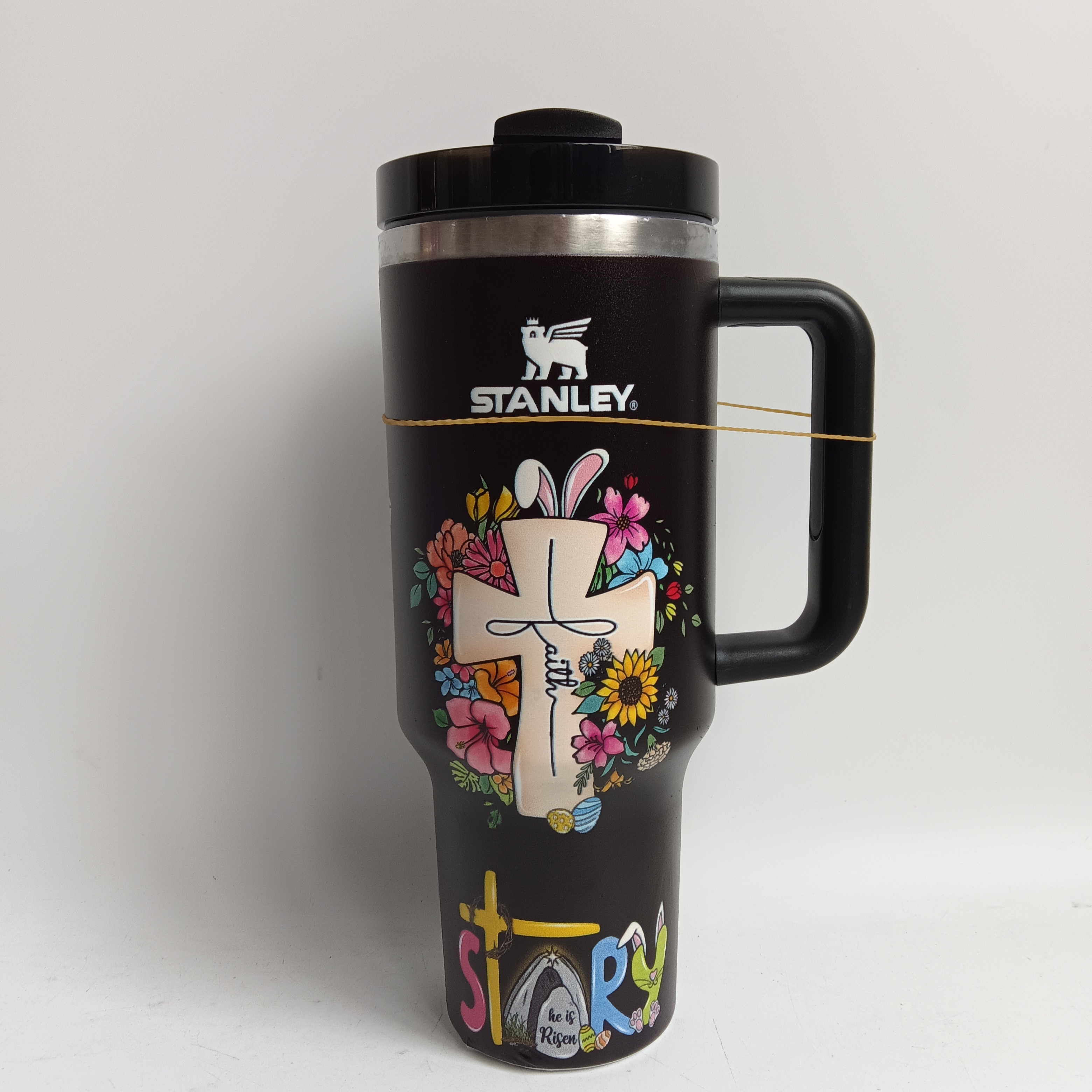 20 Pack China Warehouse Quencher H2.0 Powder Coat 40oz Tumbler with Handle and logo for easter