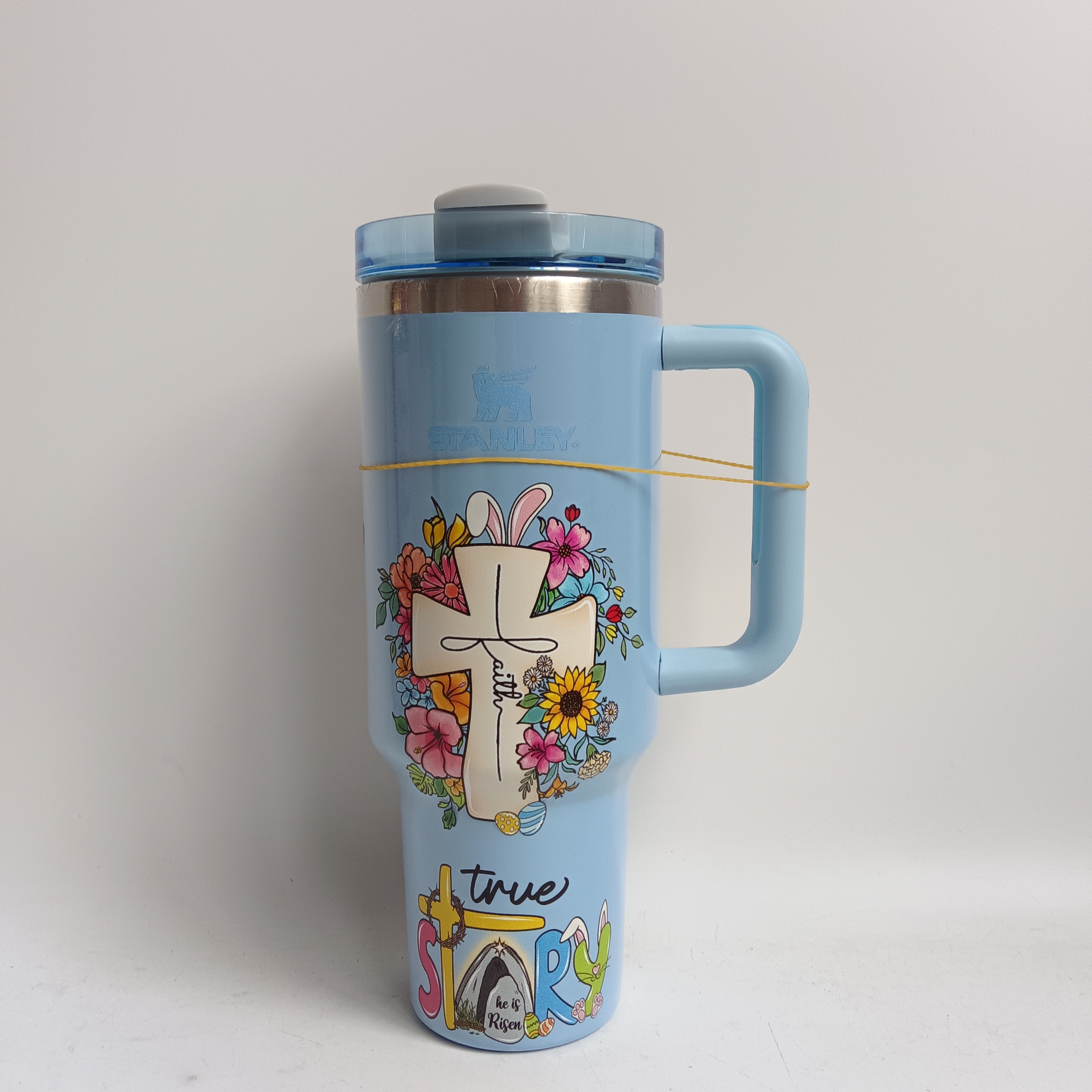 20 Pack China Warehouse Quencher H2.0 Powder Coat 40oz Tumbler with Handle and logo for easter