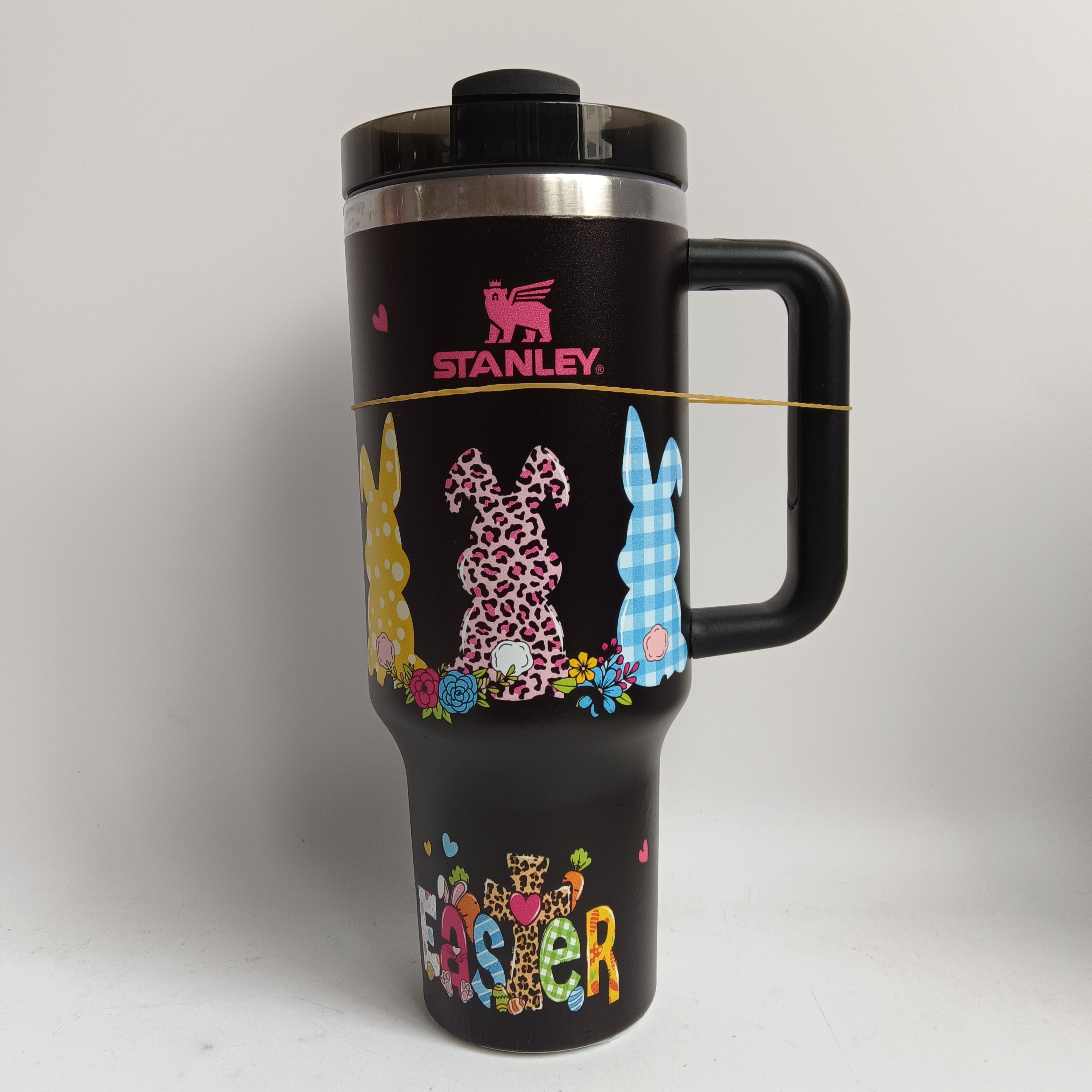 20 Pack China Warehouse Quencher H2.0 Powder Coat 40oz Tumbler with Handle and logo for easter