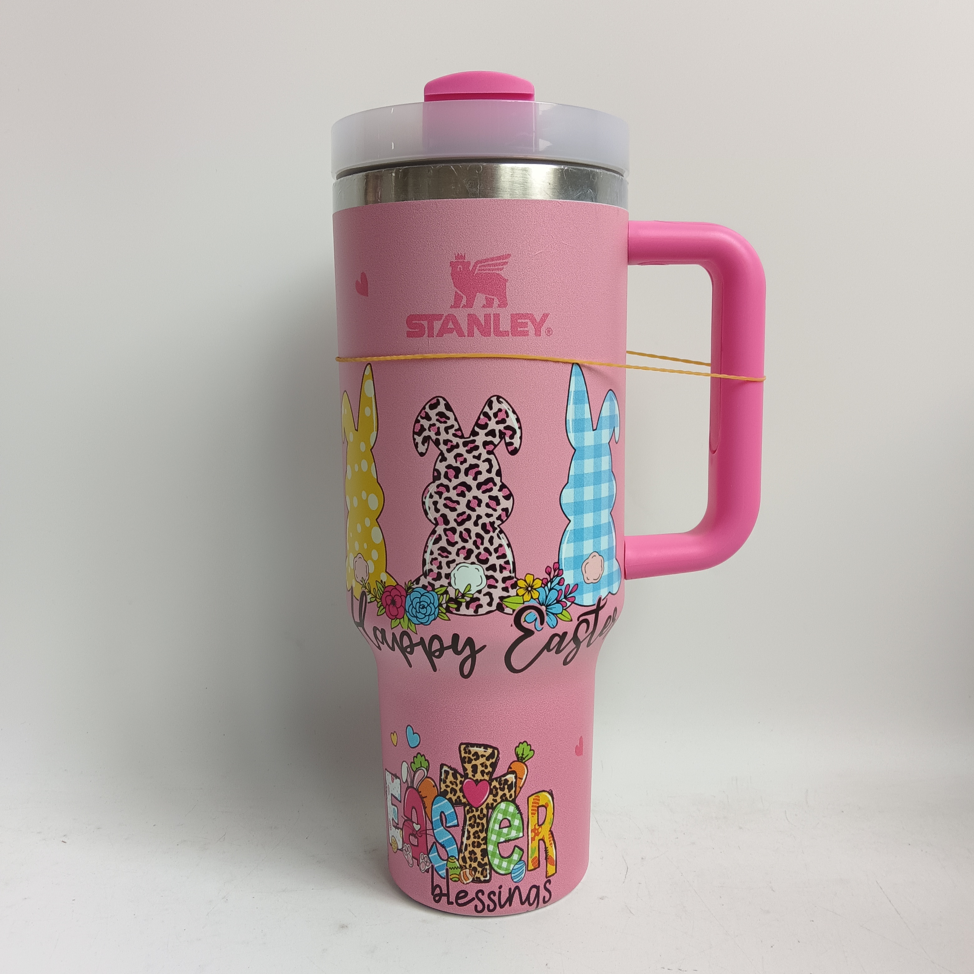 20 Pack China Warehouse Quencher H2.0 Powder Coat 40oz Tumbler with Handle and logo for easter