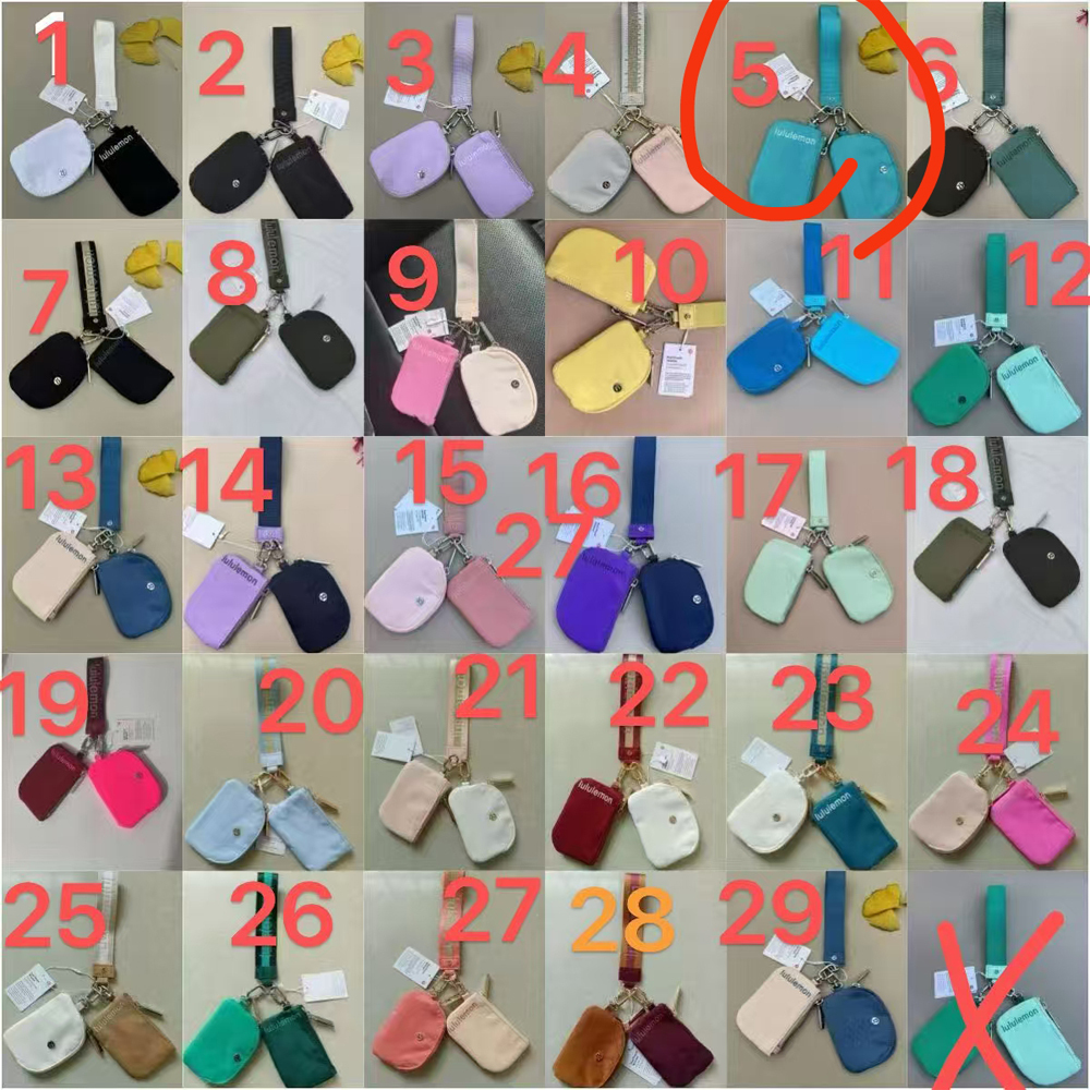 Mini Zip Around Dual Pouch Wristlet With 2 Straps Wristlet Keychain Wallet for Women Coin Purse Small Cute for Teen Girl