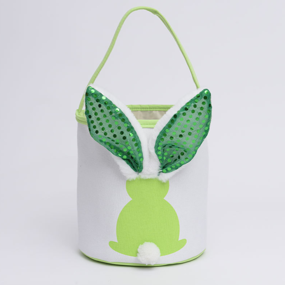 30 Pack Bunny Tote Bag Glowing Easter Decorations 2026 New Easter Egg Hand Basket Easter Bucket Candy Gift Bag  Four Colorful Styles
