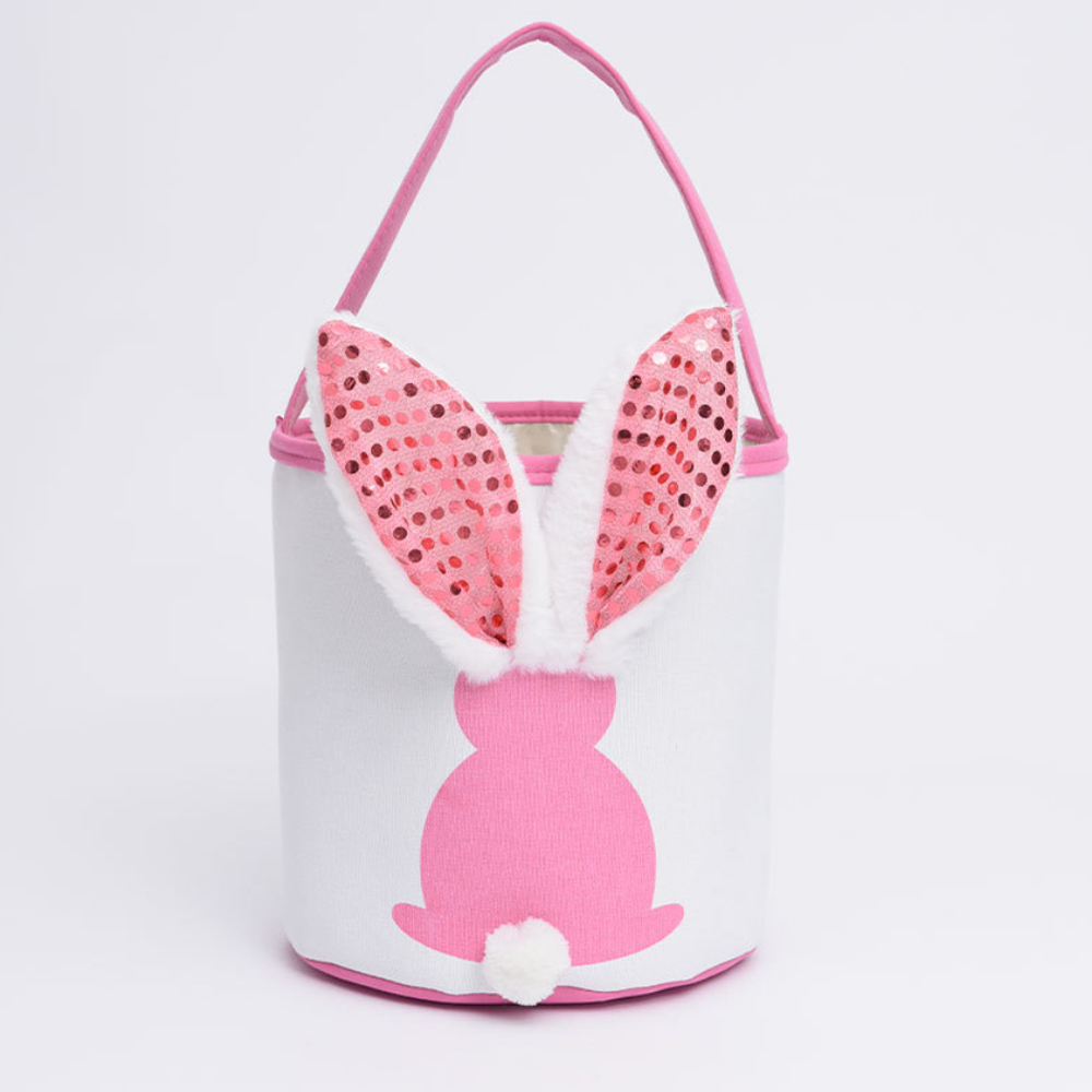 30 Pack Bunny Tote Bag Glowing Easter Decorations 2026 New Easter Egg Hand Basket Easter Bucket Candy Gift Bag  Four Colorful Styles