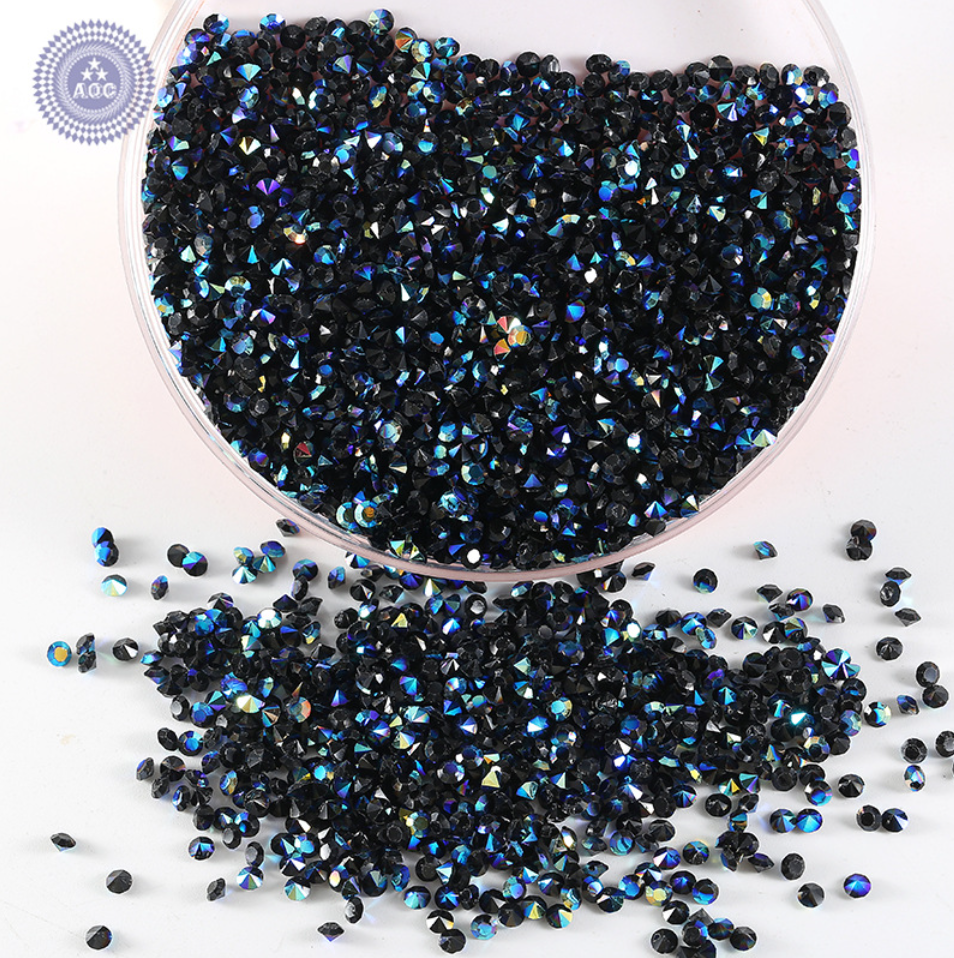 Resin pointed bottom Symphony AB transparent diamond small broken diamond filled diamond loose diamond DIY resin pointed bottom laser pointed bottom drill For tumblers wallets, wristbands and more
