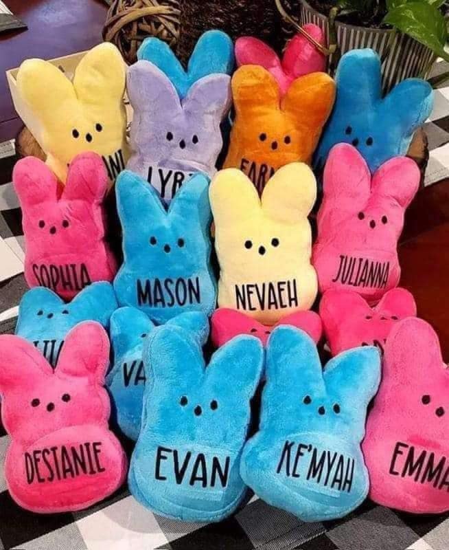 25cm 10inch big size blanks Easter Peeps mixed color Plush toy can be customized with name for Kids Girls Boys