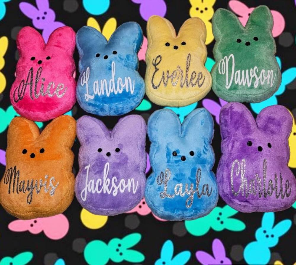 25cm 10inch big size blanks Easter Peeps mixed color Plush toy can be customized with name for Kids Girls Boys