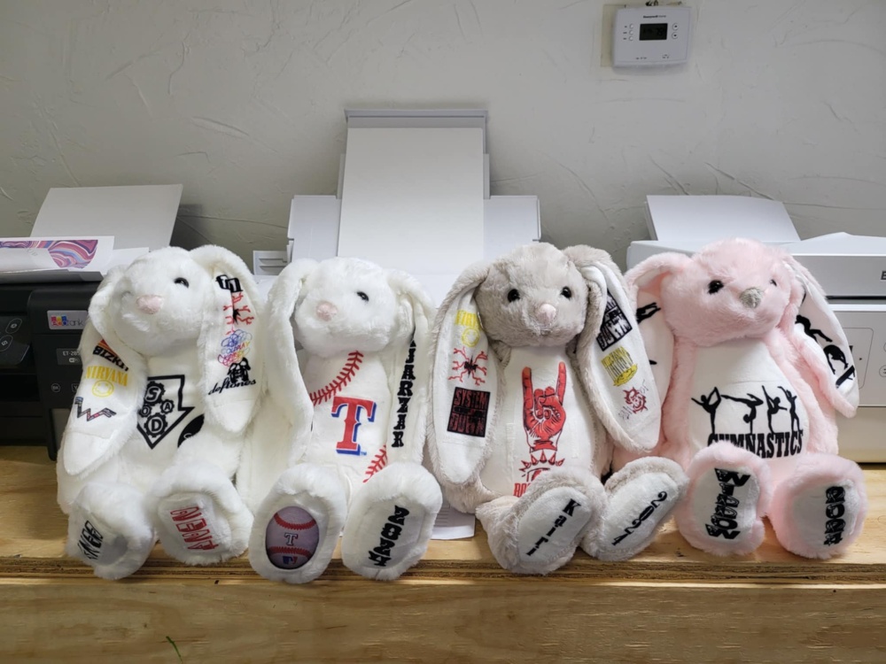 30cm Sublimation Bunny for Easter– DIY Plush Stuffed Animal – Personalize with Heat Press, HTV, Vinyl – Easter, Baby Shower, Birthday Gift – Soft RabbitBunny Easter Gift