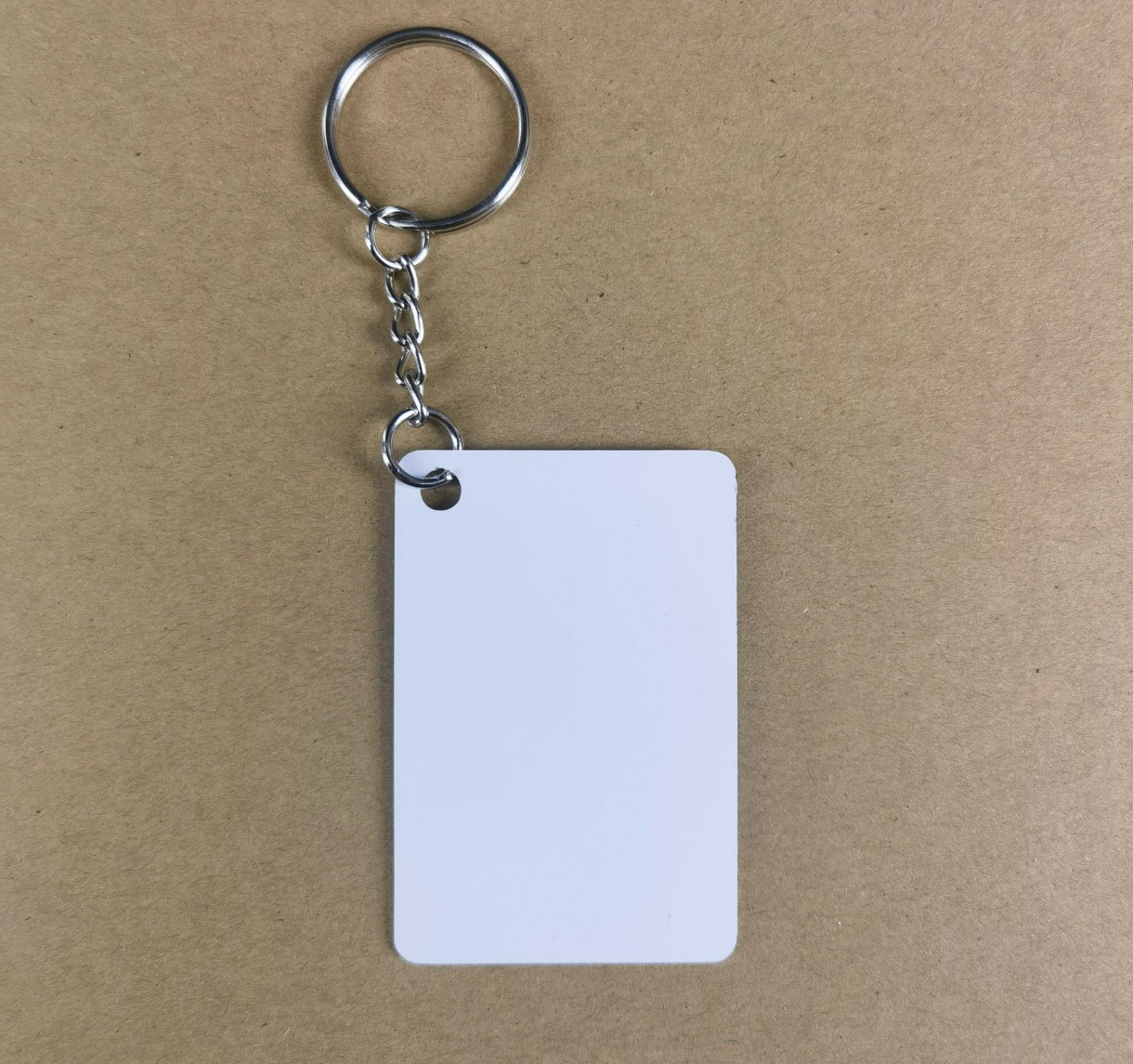 Sublimation aluminum keychain Double-sided printable keychain 1mm double-sided aluminum