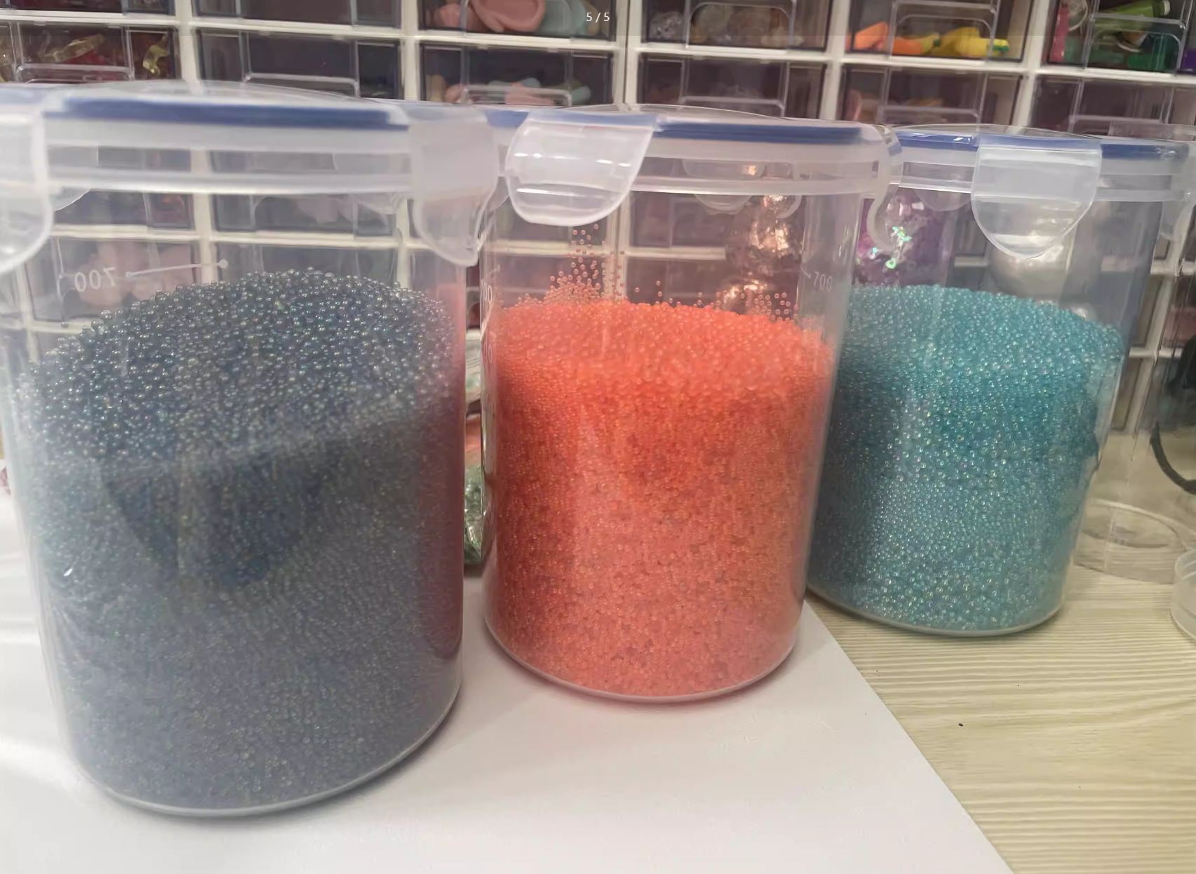 0.6-3mm poreless glass bubble beads, iridescent nail art microbeads, mermaid bubble beads, phone case accessories and snow globle