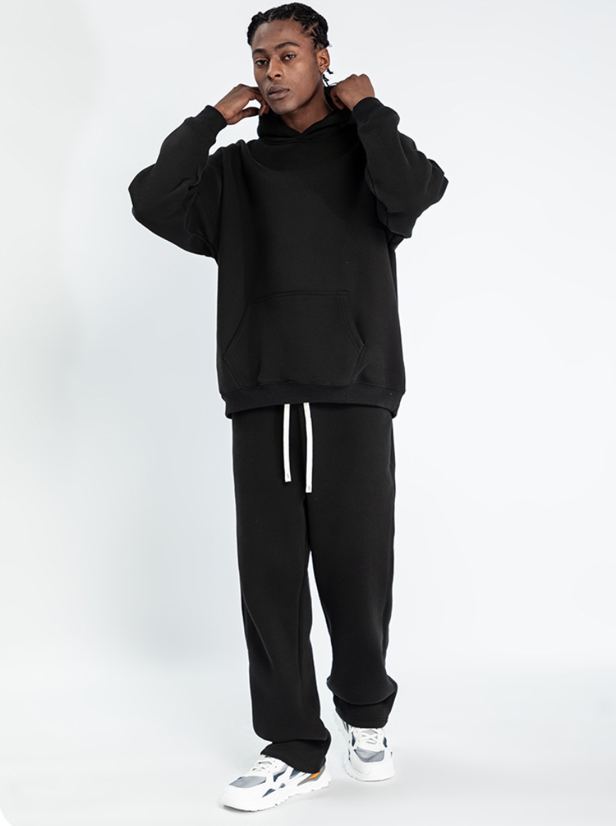 High qualitity Men's Autumn/Winter Hoodie, Loose Fit, Fleece Lined, American Trendy Brand, 350gsm for Heat Transfer Print