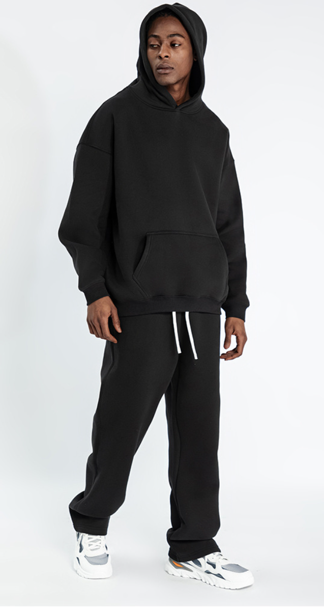 High qualitity Men's Autumn/Winter Hoodie, Loose Fit, Fleece Lined, American Trendy Brand, 350gsm for Heat Transfer Print