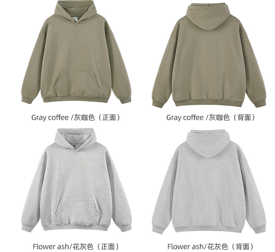High qualitity Men's Autumn/Winter Hoodie, Loose Fit, Fleece Lined, American Trendy Brand, 350gsm for Heat Transfer Print