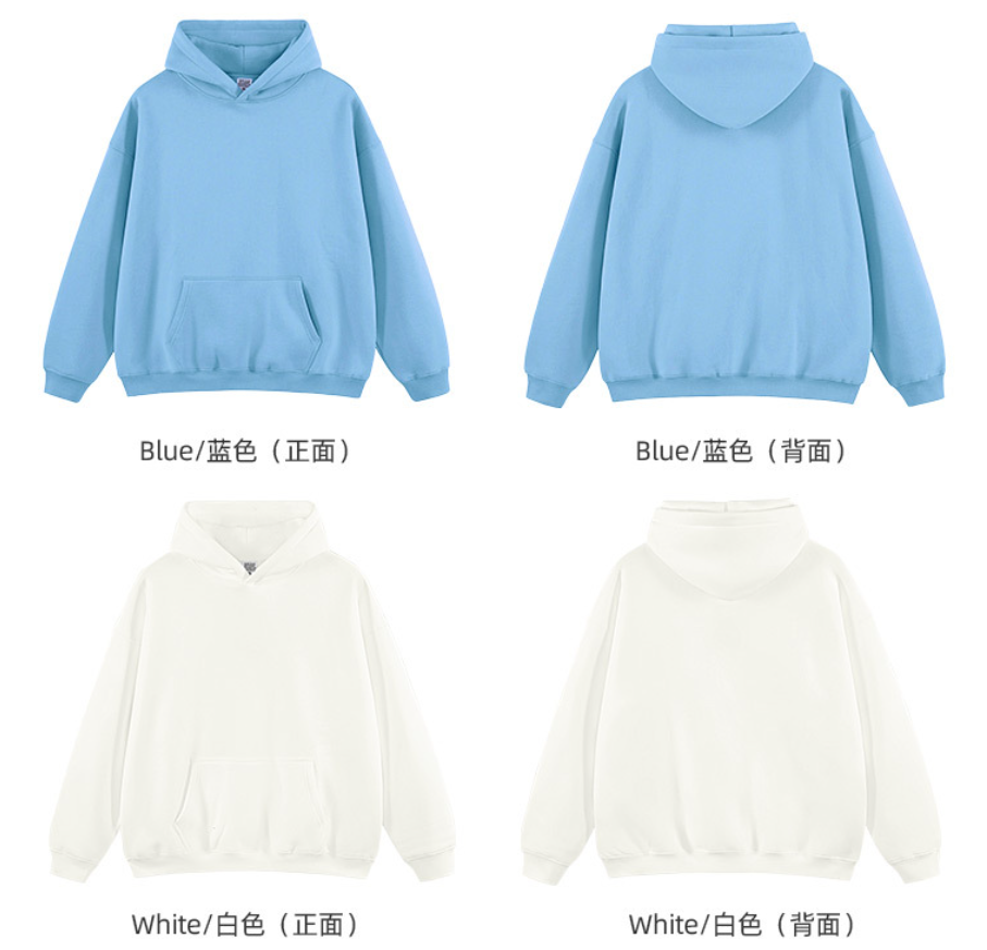 High qualitity Men's Autumn/Winter Hoodie, Loose Fit, Fleece Lined, American Trendy Brand, 350gsm for Heat Transfer Print