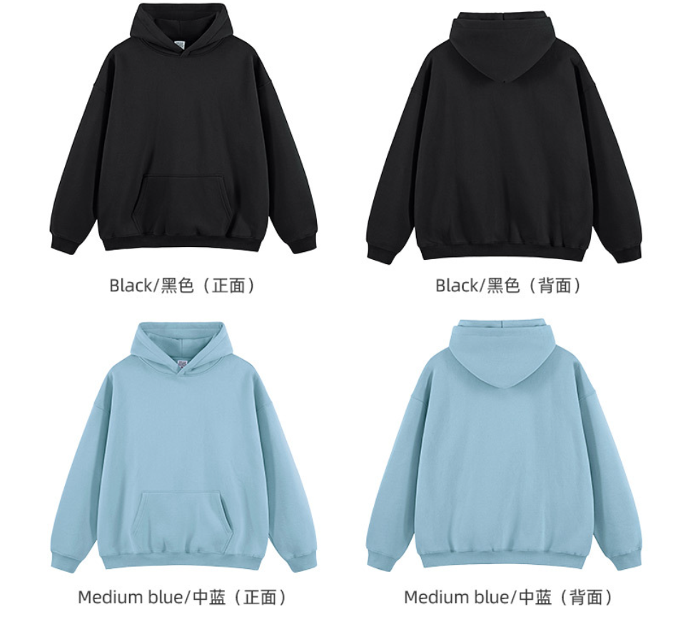 High qualitity Men's Autumn/Winter Hoodie, Loose Fit, Fleece Lined, American Trendy Brand, 350gsm for Heat Transfer Print