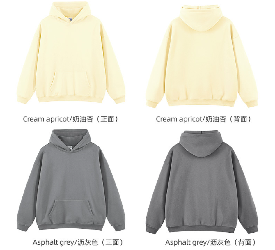 High qualitity Men's Autumn/Winter Hoodie, Loose Fit, Fleece Lined, American Trendy Brand, 350gsm for Heat Transfer Print