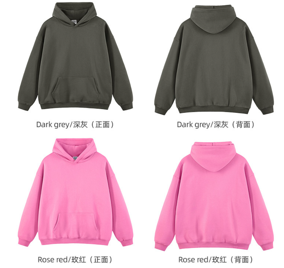 High qualitity Men's Autumn/Winter Hoodie, Loose Fit, Fleece Lined, American Trendy Brand, 350gsm for Heat Transfer Print