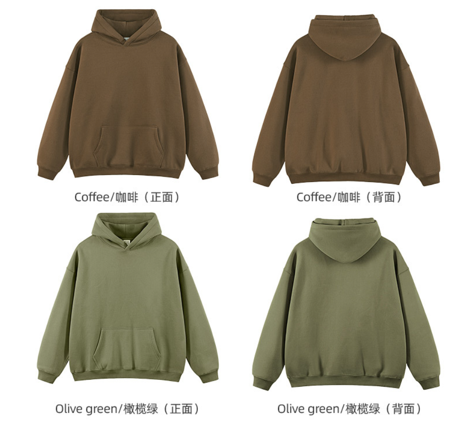 High qualitity Men's Autumn/Winter Hoodie, Loose Fit, Fleece Lined, American Trendy Brand, 350gsm for Heat Transfer Print